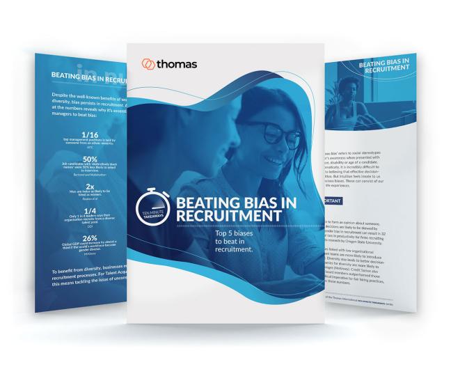 Download our HR guide on Beating Bias in Recruitment from Thomas