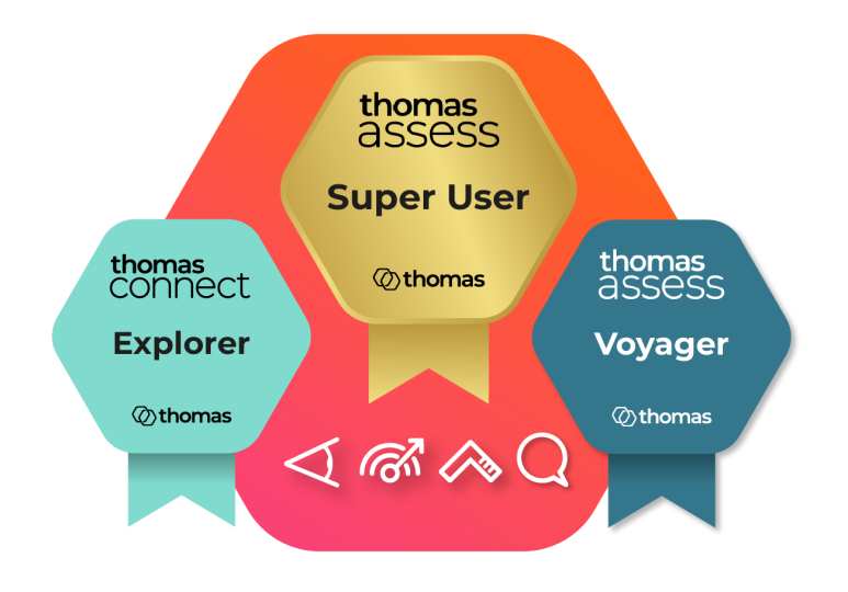 Examples of certification badges from Thomas